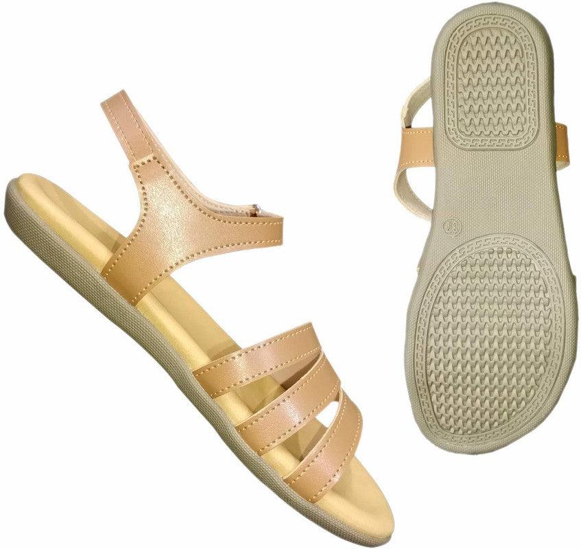 Buy online Gold Synthetic Back Strap Sandals from heels for Women by Marc  Loire for ₹1019 at 61% off | 2024 Limeroad.com