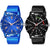 Pack Of Two Pu Belt Attractive Look Analog Watch