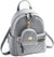 New Eva PU leather college backpack for women Backpack (Grey, 1 L)