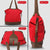 CANVAS & AWL Canvas with Genuine Leather Trim Women's/Ladies Handbag (Red)