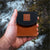 CANVAS & AWL Canvas & Genuine Leather Unisex Card Holder Pocket Sized Slim Minimalist Wallet Business Card Case (Black & Tan)