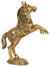 Jumping Metal Horse Statue, Showpiece Decorative Figurine, Home Decor Interior Item, Feng Shui Table Idol Decorative Showpiece - 26 cm (Aluminum, Gold)