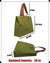 CANVAS & AWL Canvas with Genuine Leather Trim Women's/Ladies Handbag (Green)