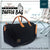 CANVAS & AWL Canvas with Genuine Leather Trim Unisex Travel Duffle Bag, Shoulder Weekender Overnight Bag (Black)