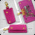 MANDAVA Genuine Leather Unisex Key Pouch Key Case With Belt Hook And 6 Key Hooks (Pink)