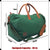 CANVAS & AWL Canvas with Genuine Leather Trim Unisex Travel Duffle Bag, Shoulder Weekender Overnight Bag (Green)