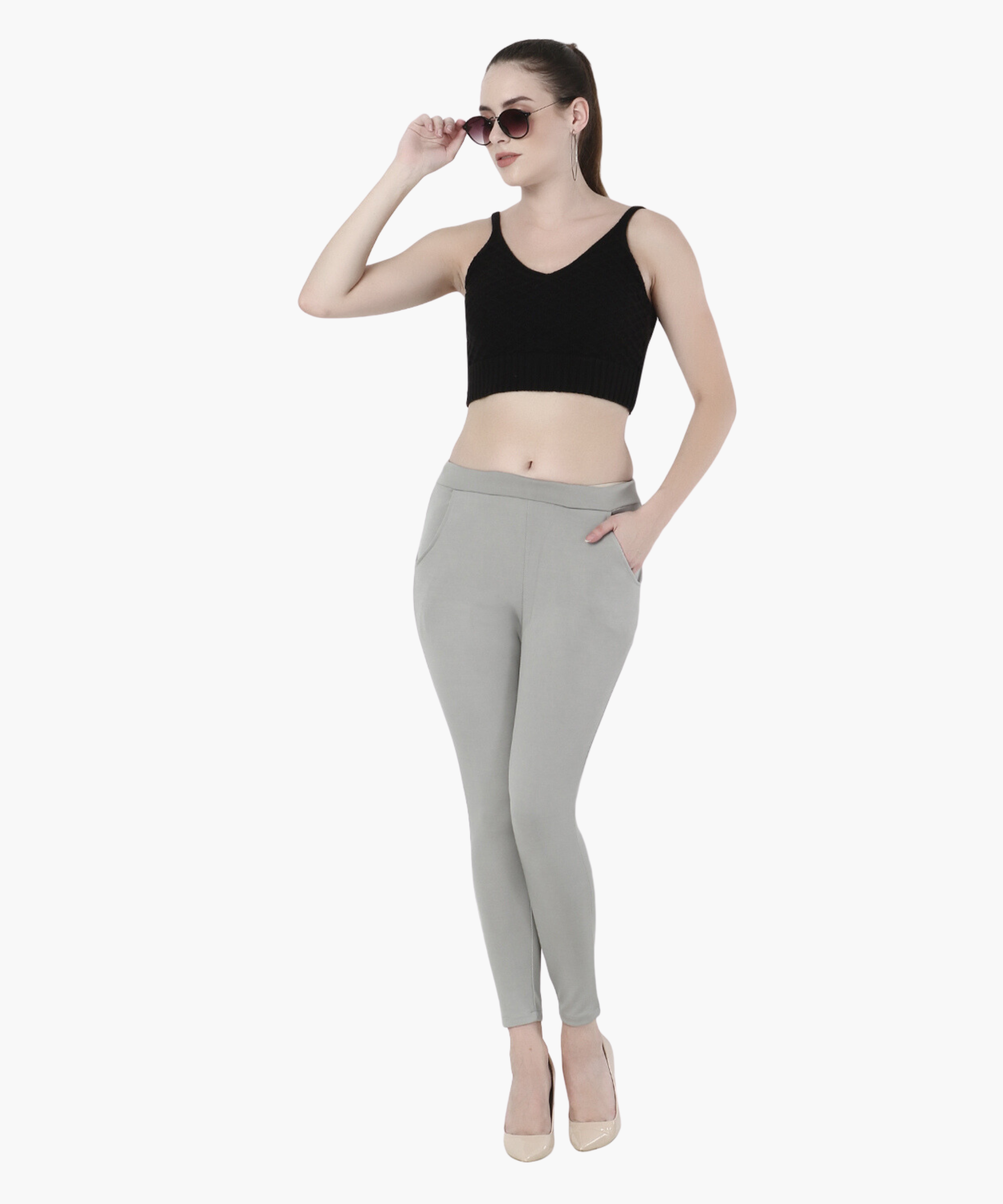 Maroon Casual High-Waisted Parallel Cargo Trouser Pants for Women