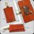 CANVAS & AWL Genuine Leather Key Pouch Key Case With Belt Hook Cum Card Holder (Orange)