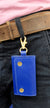 MANDAVA Genuine Leather Unisex Key Pouch Key Case With Belt Hook And 6 Key Hooks (Blue)
