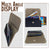 CANVAS & AWL Canvas & Genuine Leather Card Holder Pocket Sized Slim Minimalist Wallet Business Card Case (Beige & Black)