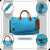 CANVAS & AWL Canvas with Genuine Leather Trim Unisex Travel Duffle Bag, Shoulder Weekender Overnight Bag (Turquoise)
