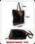 CANVAS & AWL Canvas with Genuine Leather Trim Women's/Ladies Handbag (Black)