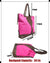 CANVAS & AWL Canvas with Genuine Leather Trim Women's/Ladies Handbag (Pink)