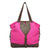 CANVAS & AWL Canvas with Genuine Leather Trim Women's/Ladies Handbag (Pink)