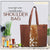 MANDAVA Women's Genuine Leather Tote Shoulder Bag for Work Shopping Buff Leather Big Shopper Bag (Dark Brown)