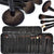 24 Piece Makeup brush Set With Storage Pouch (Black)