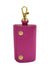 MANDAVA Genuine Leather Unisex Key Pouch Key Case With Belt Hook And 6 Key Hooks (Pink)