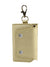MANDAVA Vegan Leather Unisex Key Pouch Key Case With Belt Hook Cum Card Holder (Golden)