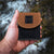 CANVAS & AWL Canvas & Genuine Leather Unisex Card Holder Pocket Sized Slim Minimalist Wallet Business Card Case (Light Brown & Black)