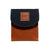 CANVAS & AWL Canvas & Genuine Leather Unisex Card Holder Pocket Sized Slim Minimalist Wallet Business Card Case (Black & Tan)