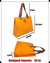 CANVAS & AWL Canvas with Genuine Leather Trim Women's/Ladies Handbag (Orange)